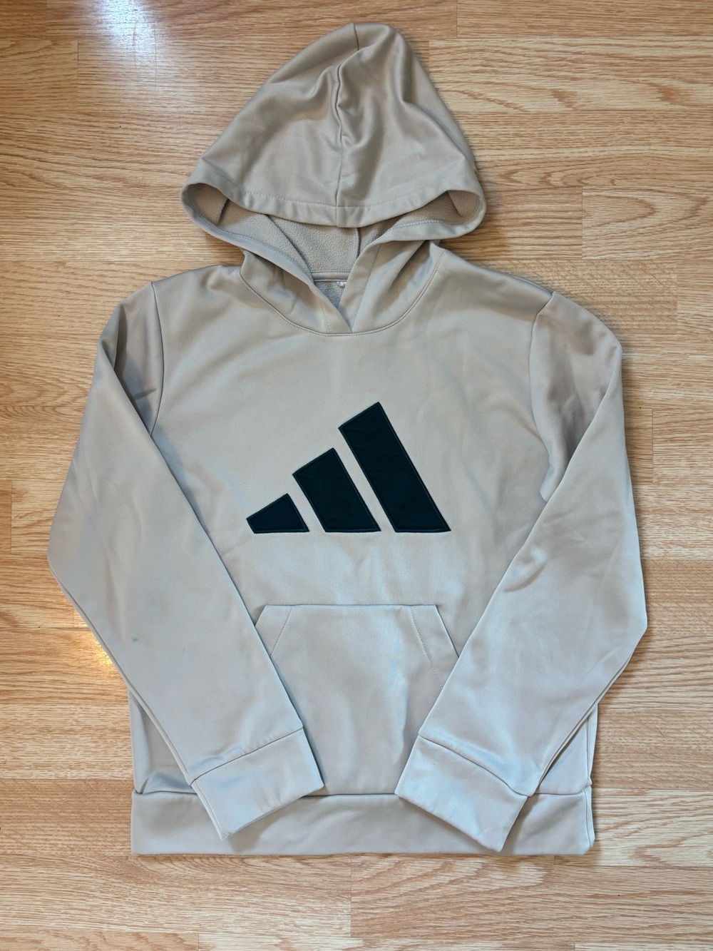 Adidas Tan Boys Hooded Sweatshirt